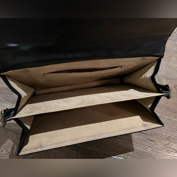 Vintage, Black Suede Evening Bag - Picture 4 of 9